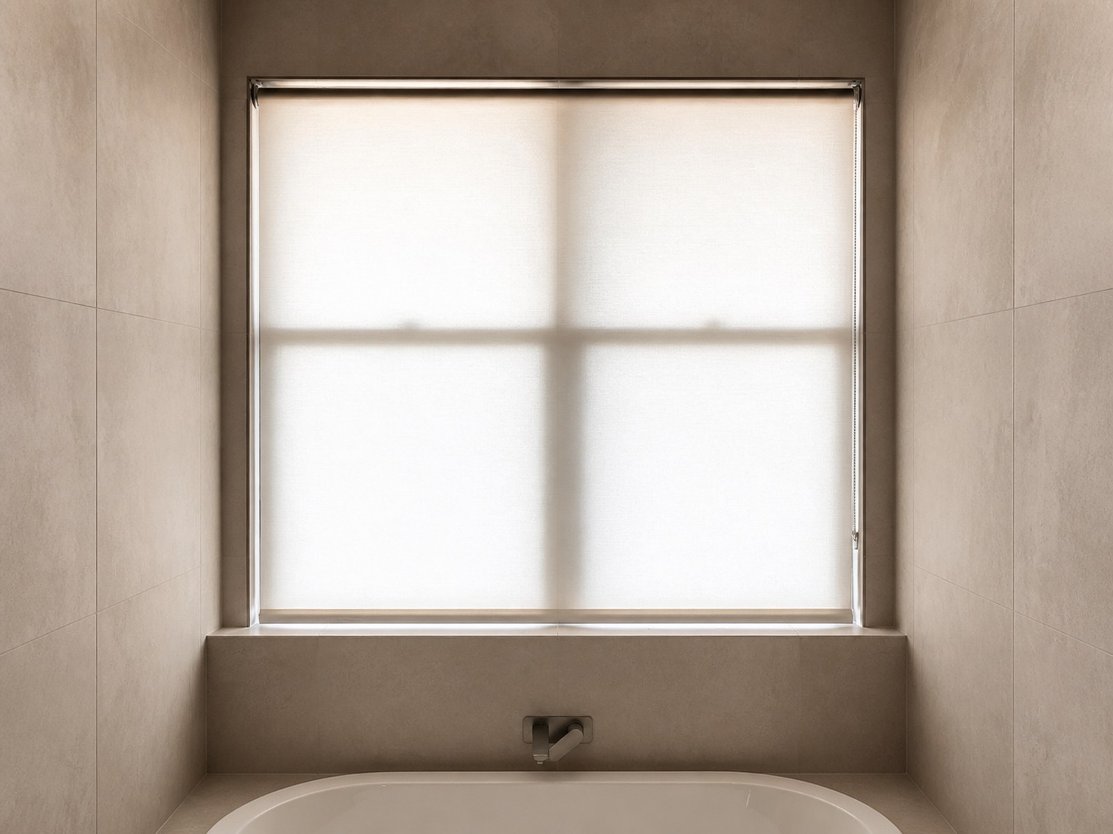 Privacy roller blind installation